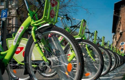 Kerékpáros közlekedés fejlesztése MOL Bubi közbringa rendszer 1100 kerékpár 76 helyszínen Személyes regisztrációval