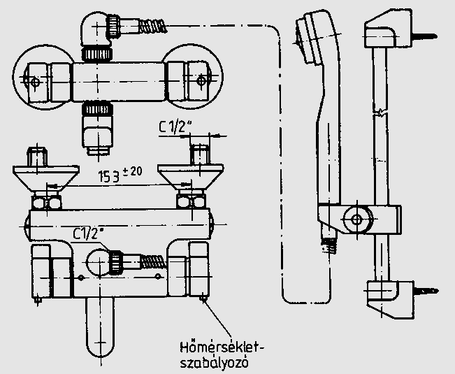 25. ábra Kád- és mosdótöltő csaptelep 26.