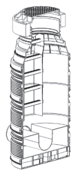 lombfogó kosár 8. KG DN 110-87 ívidom 316. ábra.