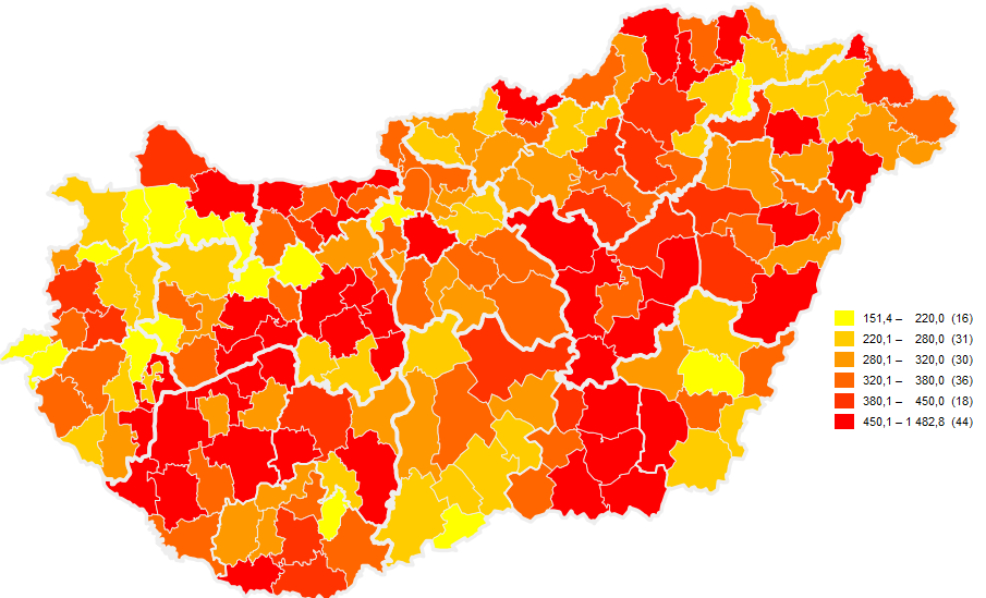 29. ábra 10 ezer főre jutó regisztrált bűncselekménye száma, 2010 Forrás: www.ksh.