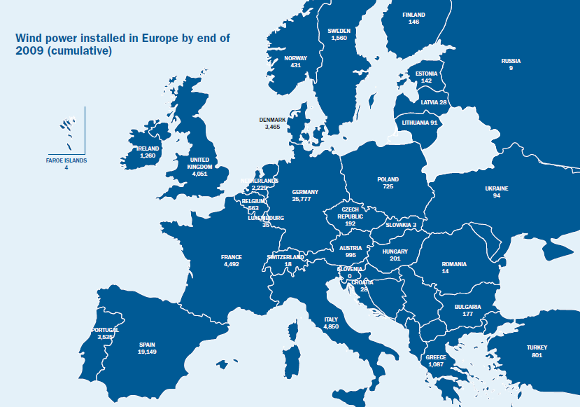 Szélenergia hasznosítás Európában Európa továbbra is meghatározó a