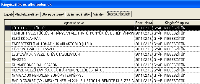 134756: Kiegészítők másolása - 2 Amennyiben létezik korábbi állapotadat, akkor az új funkció használata esetén az AM felugró ablakban