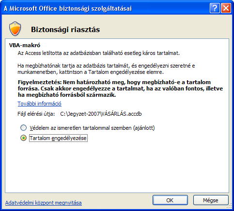 : www.pszfsalgo.hu, : radigyorgy@gmail.com, : 30/644-5111 Access 2007 Az alábbi ábra az eredményt szemlélteti.