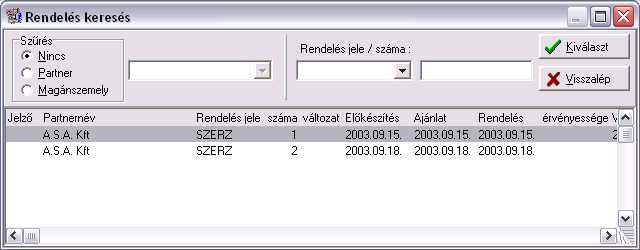 Egyedi helyesbítések E menüpontban csak a kijelölt szállítólevél fej adatainak adattartalmát készítjük el automatikusan, az új sorszámon létrehozott szállítólevélnek nem lesznek tétel adatai.