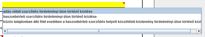 1. lap Adatszolgáltatás a földre vonatkozó adás-vételi / haszonbérleti szerződés hirdetményi úton történő közlése tényéről szóló elektronikus tájékoztató közzétételéhez 1.