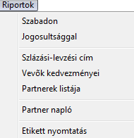 50. ábra A kijelölt partner adatainak módosítása ablakban lehetséges az adatok módosítása, majd a módosítást követően a Mentés ( ) nyomógombbal kell jóváhagyni a