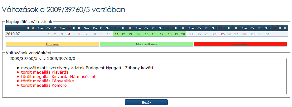 További műveletek a menetvonal-igényekkel kapcsolatban 1. Módosítás/Lemondás ill.