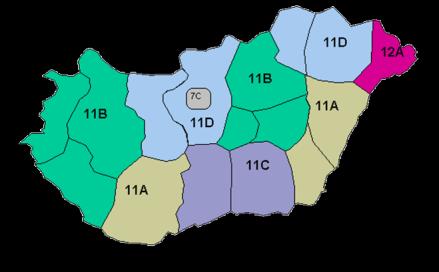 8 körzetből álló országos lefedettség a 10. TV csatornán (VHF III. sáv) 8 körzetből álló országos lefedettség a 11. TV csatornán (VHF III. sáv) 5 körzetből álló országos lefedettség a 12.
