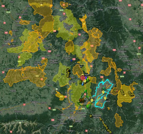 Székelyföld földtani értékei tematika szerint Földtani vonatkozású természetvédelmi területek Vargyas-szoros, Szent-Anna tó és a Mohos-tőzegláp, Nagy-Hagymás Egyes-kő természetvédelmi terület