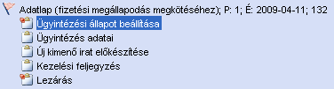 Sárga cetli A felhasználók egymás között a Sárga cetli funkció segítségével kommunikálhatnak. 2.14.3 Ügyintézés munkasor alapon Tevékenységet végző: munkasori tag, munkasorvezető.