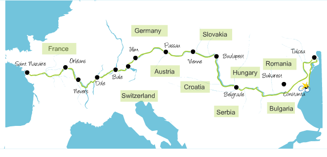 Az EuroVelo 6 egyike az Európai Kerékpáros Szövetség által 1994-ben kijelölt kerékpáros útvonalnak.