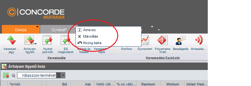 További nézet létrehozása Kattintson a + inkonra.