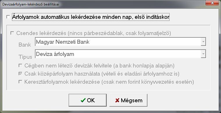 A Novitax Árfolyam-lekérdező szoftver beállításai, használata és alapfogalmak A szoftver beállításai a Novitax Menükezelőben A Cégadatok / Cégbeállítások/ Devizaárfolyam-lekérdező beállításai