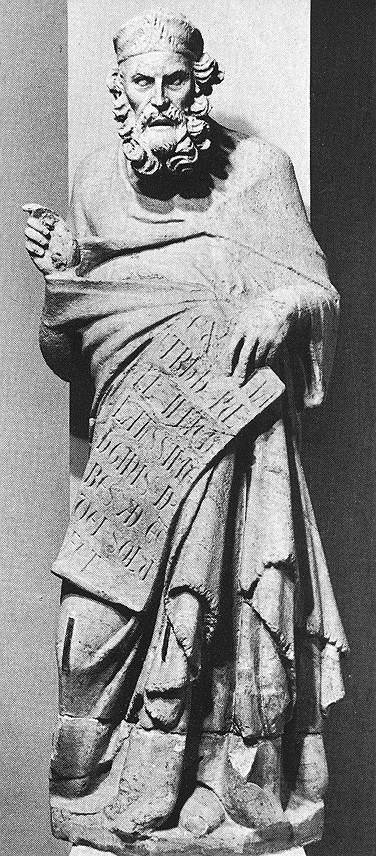 Giovanni Pisano: Plato Készült: kb. 1280 Márvány Sienai katedrális A kép Plató alakját ábrázolja a sienai székesegyház nyugati homlokzatán.