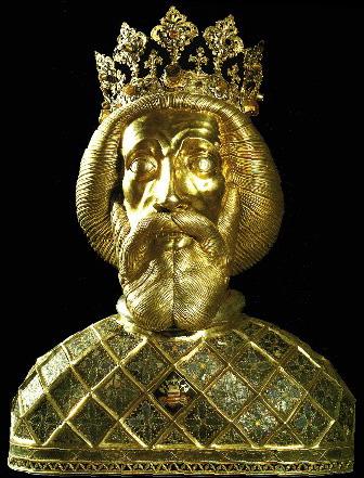 Szent László hermája Készült: 1350-1400 Aranyozott vörösréz Magyar Nemzeti Múzeum, Budapest A herma