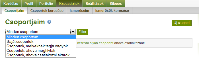 MAHARA, mint kapcsolati tőke A MAHARA is fejlett kapcsolati rendszerrel rendelkezik, vagyis a MAHARA-án belüli tagok csoportokat alkotnak.