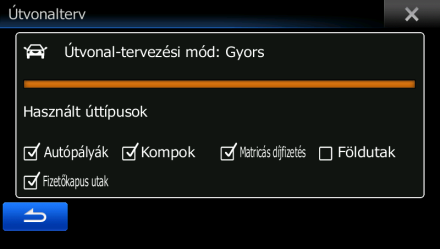 3.1.6 Úti cél kiválasztása az előzmények közül A korábban megadott úti célokat a program az előzmények listájában tárolja. 1.