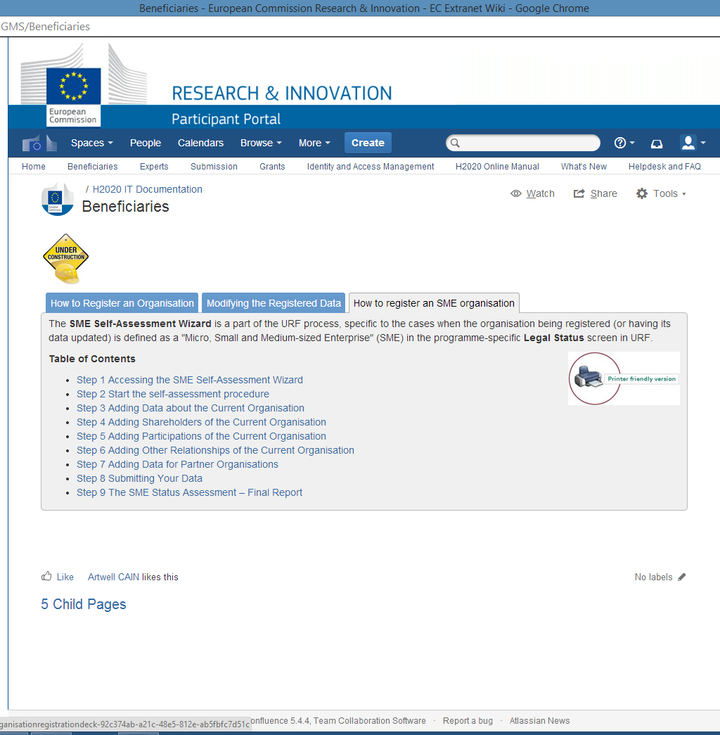 KKV regisztráció SME Self-Assessment