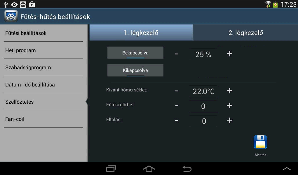3.2.4. Dátum-idő beállítása A MICONT Intelligens ház rendszerének aktuális dátum, idő állítására szolgáló oldal. (13.