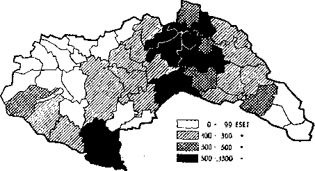 111 Malária megyénként 1941-ben: Az évenként bejelentett 10-12.000 eset hozzávetőleges számítás szerint valószínűleg csak egy tizedét jelenti az összes malária-betegeknek.