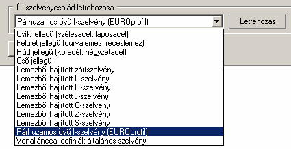 Parancsreferencia *** Új szelvénycsalád létrehozása FIGYELEM! Ez funkció egyelőre a felhasználók számára nem működik.
