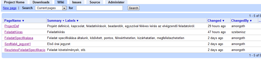 1. Követelmény, projekt, funkcionalitás Vihar 2.