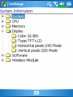 Rendszerinformáció Klikkeljen a, Settings, System fülre, majd a System Information-re.
