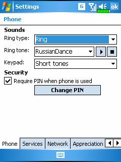 Klikkeljen a Menu, Options, majd a Phone fülre. ❶ ❸❷ ❹ ❶Rezgıhívás vagy némítás beállítása. ❷Ha saját csengıhangot akar beállítani, töltse fel az ActiveSync program segítségével a.