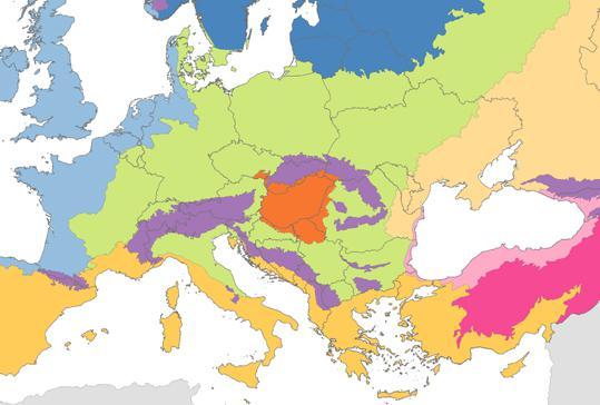Európa biogeográfiai régiói, 2005.