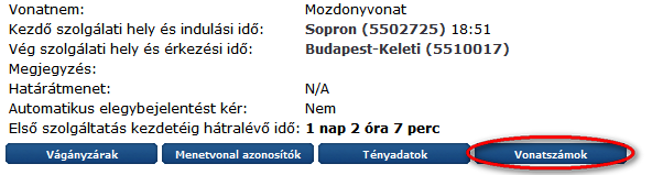 Amennyiben az adott szolgáltatás több pályavasutat érint, úgy minden érintett véleményezhet. Az adott szolgáltatás akkor kerül elfogadásra, ha minden érintett elfogadja azt.