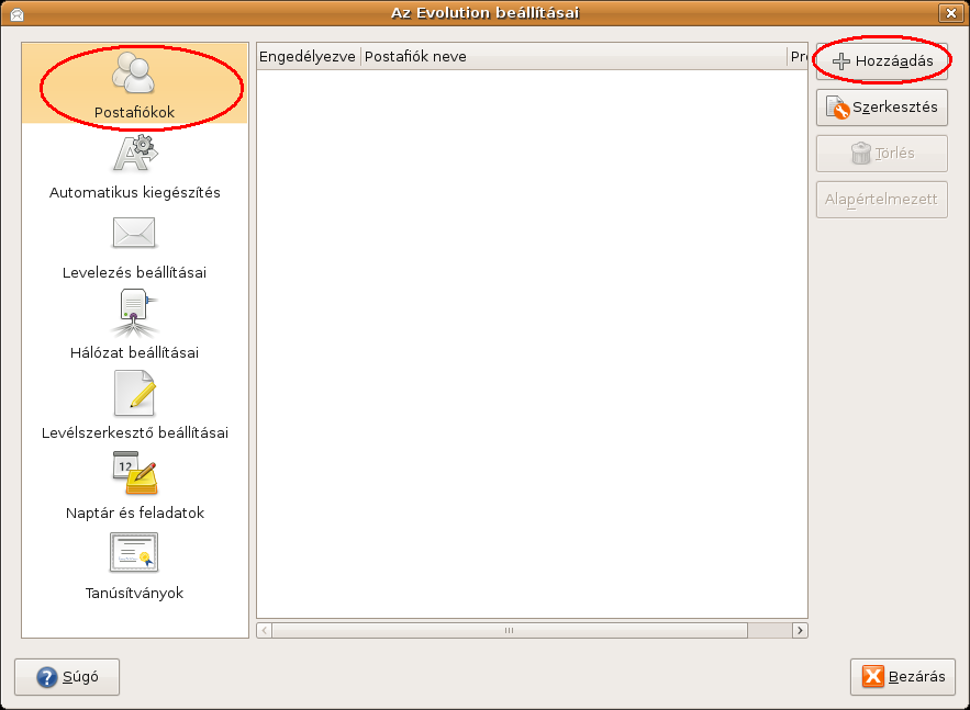 3. Új postafiók hozzáadása A baloldali menüsorból válassza a