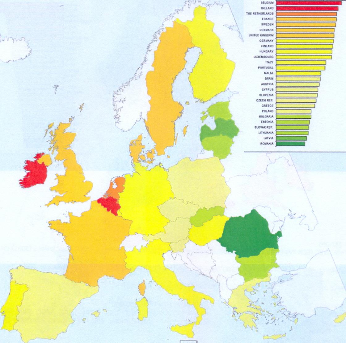 Breast cancer incidence in the EU Member States