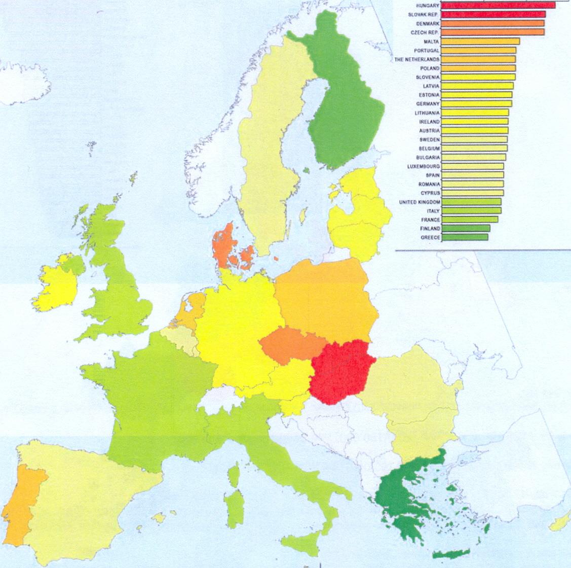Colorectal cancer mortality in women in the EU Member