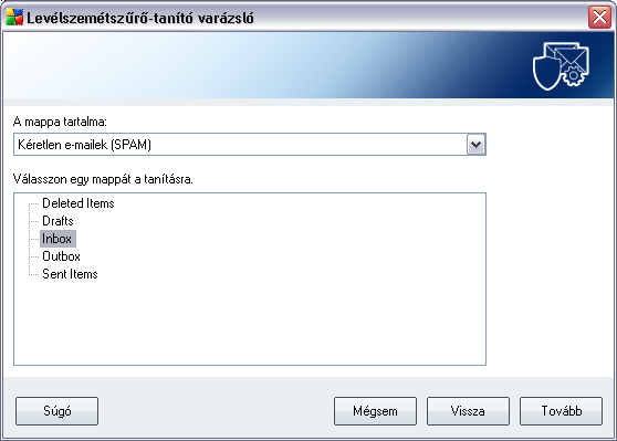 Bizonyos email kliens Miután megerosíti valamelyik opciót, egy új panel fog megjelenni. Megjegyzés: a Microsoft Office Outlook esetében eloször ki kell választania az MS Office Outlook profilt.