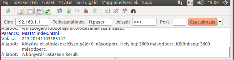 Felhasználókat hitelesítő FTP konfigurálása Módosítsuk a konfigurációs állományunkat: $ mcedit /etc/vsftpd.