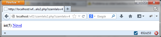 Állapottartás URL-ben 17 szamol.php?szamlalo=1 <?