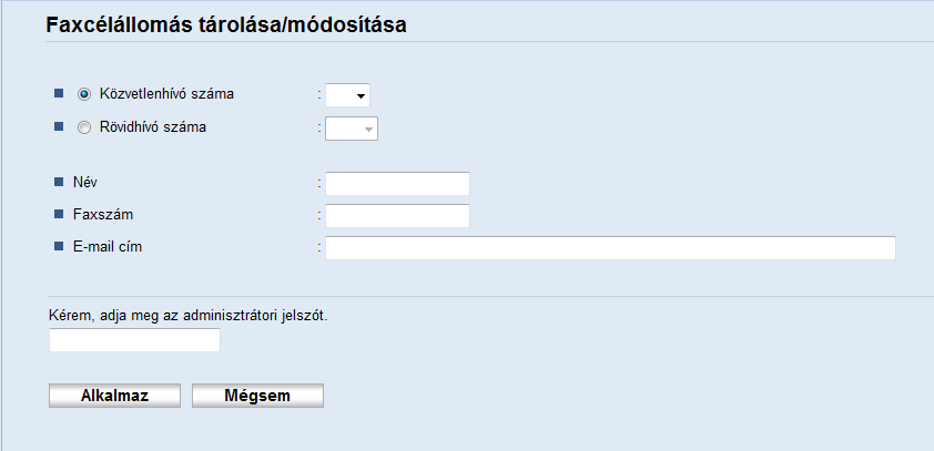 6. Fax küldése és fogadása Faxcélállomások regisztrálása a Web Image Monitor használatával 1. Indítsa el a Webböngészőt, majd érje el a készüléket annak IP-címének megadásával. 2.