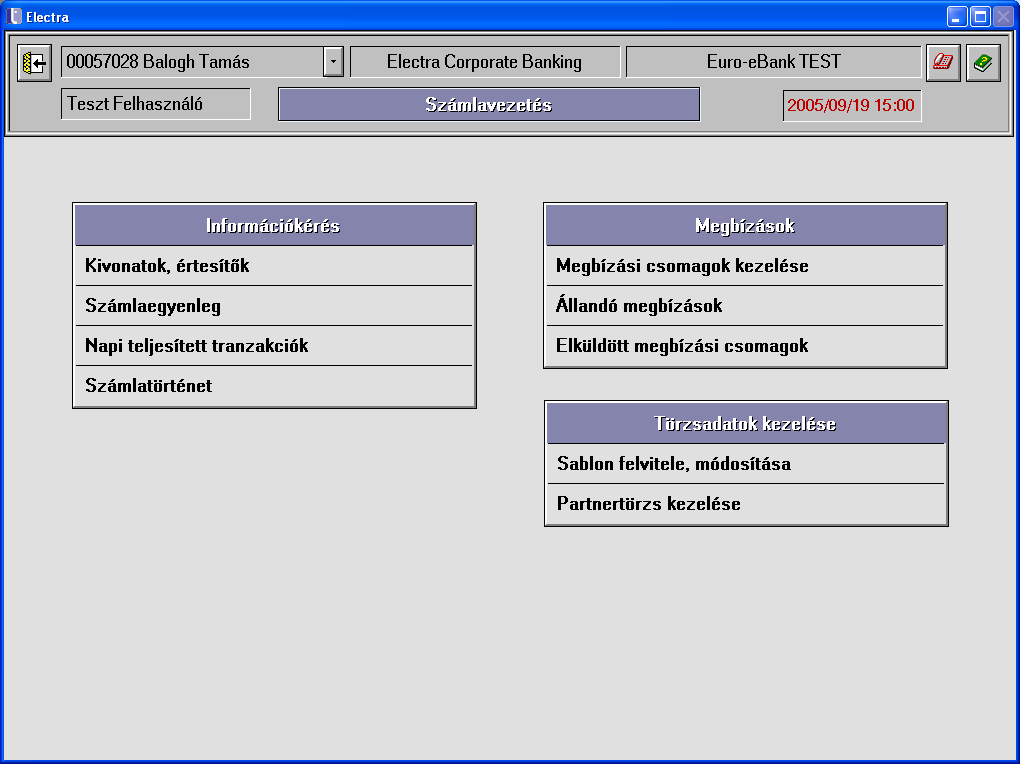 A program üzemmódjai: Az Ügyfélprogramnak kétféle használata van: úgynevezett on-line és off-line üzemmód. a.