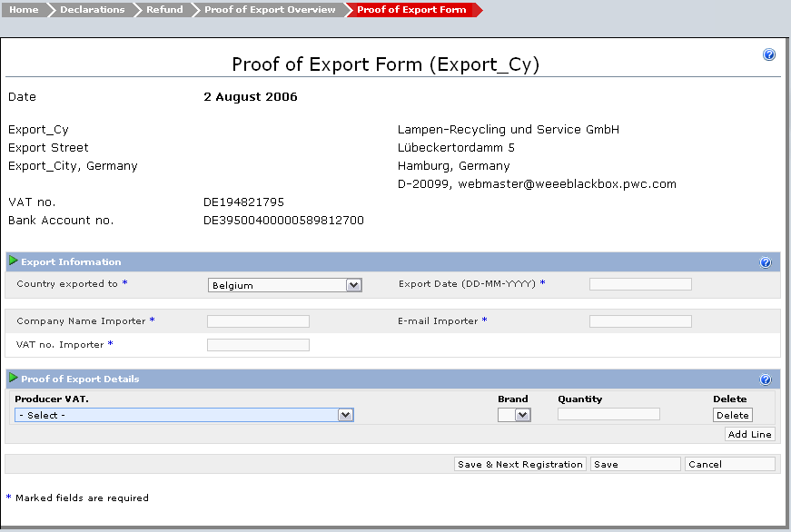 a) Export igazolás