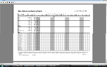A felső eszköztár megegyezik a daily Time Attendance statisztikai táblánál használttal.