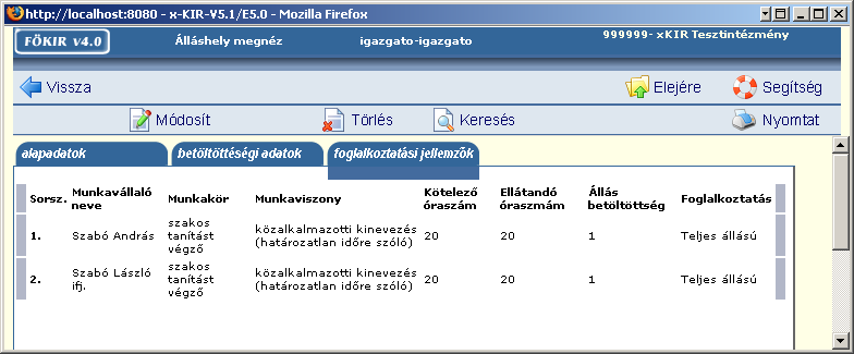 JELLEMZŐK foglalkoztatási jellemzők.
