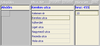 esetén természetesen annak is nagy a valószínűsége, hogy a település utcanevei még nincsenek felvéve, így az utcanév megadásakor szinte bizonyosan szükség lesz a tanítási eljárásra (ami nem más, mint