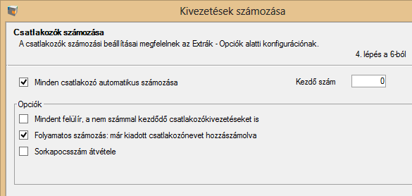 WSCAD SUITE 2014 kézikönyv 3. lépés: Minden kábelér automatikus számozása A megfelelő opciókkal. Az előbeállításokat a program az "Extrák - Beállítások (opciók) - Számozás - Kábelér" pontból veszi. 4.