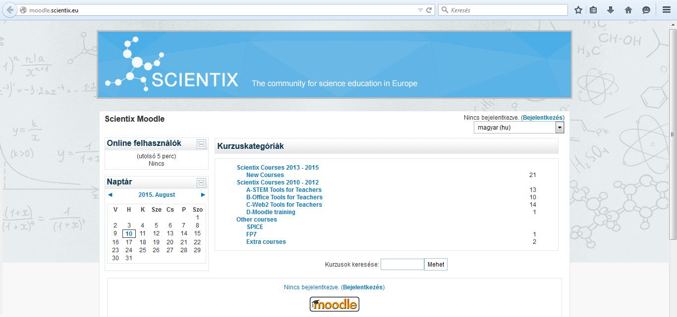 Új tananyag (magyarul, angolul) Lásd: http://moodle.