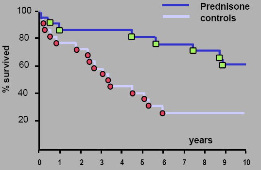 Effect of corticosteroid on