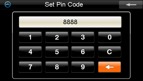 2.3.3.Nomja meg a gombot a PIN kód megadásához: PIN kód megadása Bezárás Kilépés az aktuális képernyőről Számok A beírt kód megjelenítése Számgombok A PIN kód beírásához Törlés A beírt számok törlése