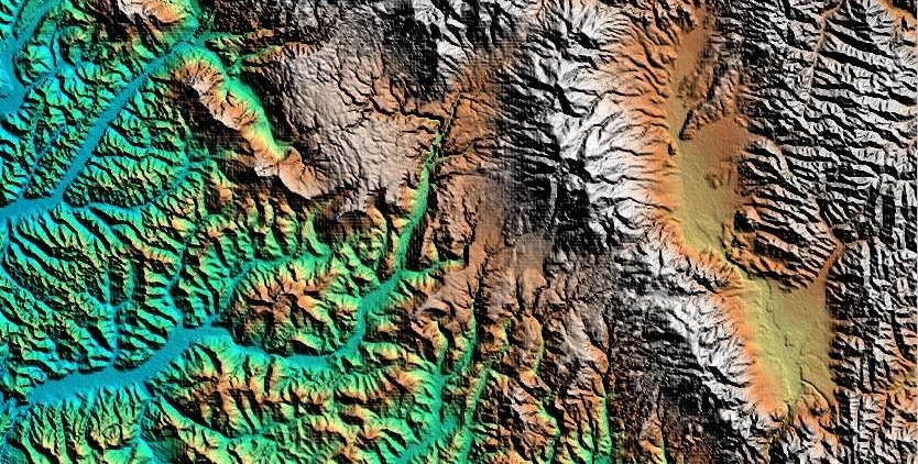 Digitális terepmodell (SRTM) 90 x 90m