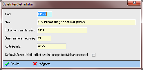 6.20. Beküldők adatai Az előjegyzésben használt beküldő adatit karbantartó funkció. 6.21.