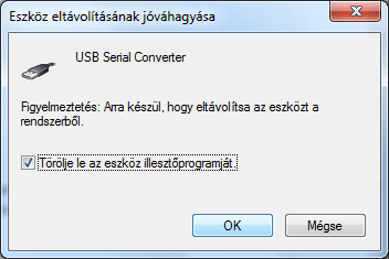 3.2.3. FTDI driver eltávolítása Nem megfelelően telepített vagy korábbi verziójú FTDI driver eltávolítását a következők szerint végezheti el: 1) Lépjen a Windows 7 Eszközkezelőjébe, és jelölje ki a