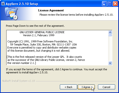 II. AppServ alkalmazás telepítésének útmutatója (képernyőmentések) 35.